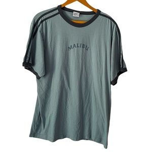 Cabo Made in U.S.A. Malibu Blue Ringer T-shirt Size XL